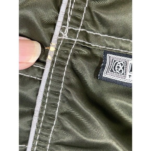 90s Kikwear Nylon Baggy Wide Leg Raver Shorts Made USA Skater Sz 31 *Tagged 32* - Picture 3 of 13